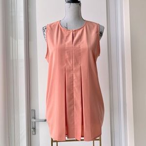 BANANA REPUBLIC Peach Pleated Front Tank
